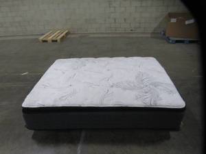 lot 408 image: Signature Design by Ashley Cormo Firm Pillowtop Queen Mattress Model M63531 (Needs Cleaning)