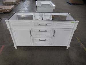 lot 414 image: Home Decorators Collection Aberdeen 60 in. W Double Vanity (No Top)