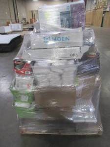 lot 227 image: MIXED PALLET (Approximately 150 Pieces) OF BATHROOM FIXTURES, LIGHTING AND MORE