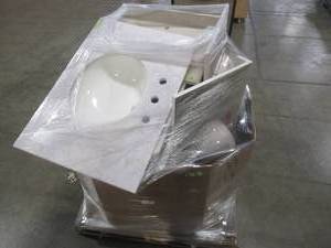 lot 234 image: MIXED PALLET (Approximately 10 Pieces) OF VANITY TOPS AND SINK BASINS