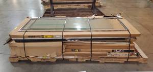 lot 120 image: Wholesale Mixed Pallet (Building materialsScreen doorswindows) - Scratch & dent. May be missing pieceshardware.