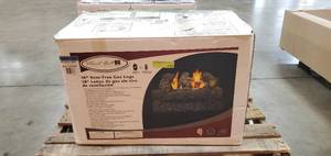 lot 131 image: Pleasant Hearth - Southern Oak 19.75 in. Vent-Free Dual Fuel Gas Fireplace Logs (Open Box)