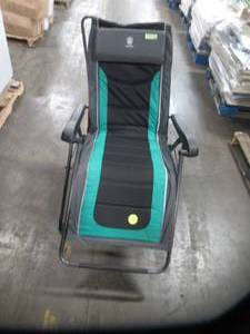 lot 245 image: EVER ADVANCED Oversize XL Zero Gravity Recliner Padded Patio Lounger Chair (Damaged See Photos)