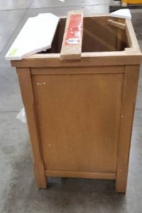 lot 179 image: Home Decorators Collection - Bellington 24 in. W Bath Vanity in Almond Toffee (Broken top, scratch & dent)