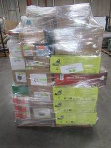 lot 302 image: MIXED PALLET (Approximately 250 Pieces) OF LIGHTING, TOOLS, BATHROOM FIXTURES, BUILDING MATERIALS AND MORE