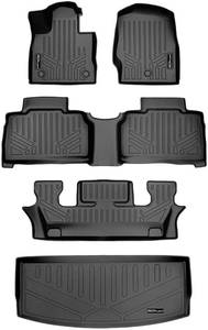lot 428 image: SMARTLINER Floor Mats 3 Rows, Compatible with 2020-2023 Explorer Only Fits 6 Passenger Models W Bucket Seat Model SA0423B0423C0423E0423