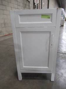 lot 311 image: Arvesen 18 in. W x 12 in. D Vanity in White with Ceramic Vanity Top in White with White Sink - Missing Top.