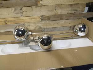 Sloan Street 3 pendant Chrome Fixture with Painted Mirror Glass Globes- High End