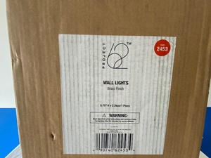 lot 49 image: PROJECT 62 WALL LIGHTS WITH BRASS FINISH