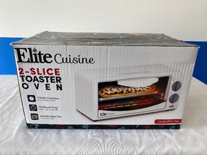 lot 35 image: ELITE CUISINE 2 SLICE TOASTER OVEN