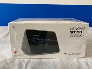 lot 89 image: LENOVO SMART CLOCK WITH GOOGLE ASSISTANT