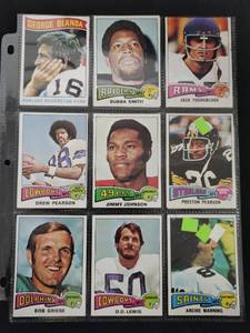 Collection Of 9 Topps 1974 NFL Cards