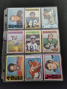 Topps Football Trading Cards 1972