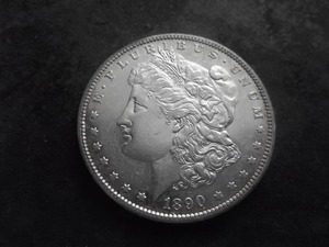 lot 48 image: 1890 S Silver Morgan Dollar