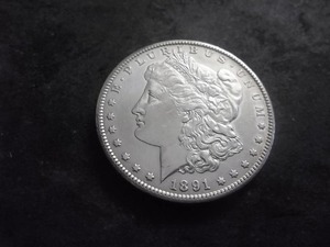 lot 52 image: 1891 S Silver Morgan Dollar