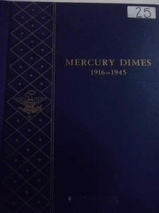 lot 53 image: Nearly A Full Set Of Mercury Dimes 1916-1945 In Whitman Folder
