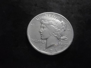 lot 57 image: 1921 Silver Peace Dollar
