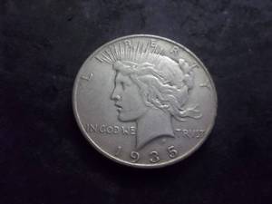 lot 80 image: 1935 S Silver Peace Dollar