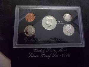lot 98 image: 1998 US Silver Proof Set
