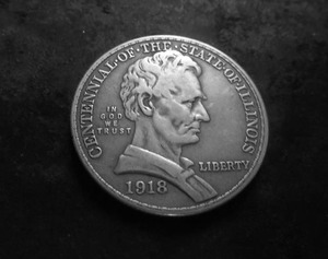 lot 101 image: 1918 Centennial Of Illinois Half Dollar Comemmorative