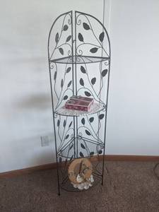 Metal Corner Plant Stand - 59 Tall x 17 Wide - Unit is Collapsible - CONTENTS NOT INCLUDED