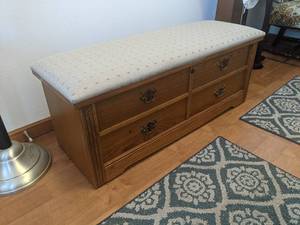 Beautiful Solid Cedar Hope Chest - Virginia Maid by Lane - Measures 44 Wide x 15 Deep x 18 Tall - Includes Key - NO SHIPPING