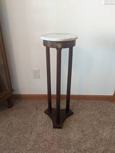 Plant Stand w Marble Top - 32 Tall - NO SHIPPING