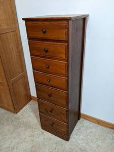 7-Drawer Cabinet - 15-12 x 15 x 48 - - Please bring help to remove - This is located at ground level with no stairs - NO SHIPPING ON THIS AUCTION