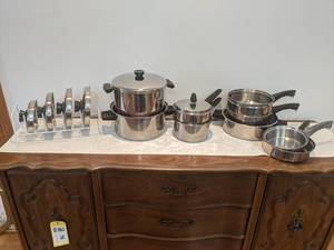 Large Lot of Lustre Craft Stainless Steel Cookware - NO SHIPPING