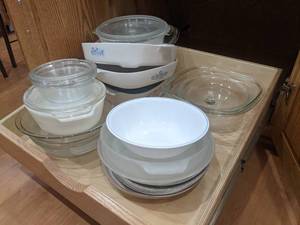 Large Lot of Pyrex Casserole Dishes and More - NO SHIPPING