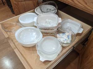 Large Lot of Pyrex Casserole Dishes and More - NO SHIPPING