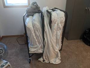 Lot of (2) Rollaway Beds - Frames are Steel, includes Covers for Both - These are nice and clean - NO SHIPPING