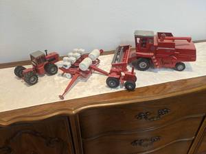 Lot of Massey Ferguson Diecast Combine and Tractor Collection - Combine is about 15 Long - NO SHIPPING