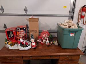 Huge Lot of Christmas Dcor - We unwrapped a few Items to show, but most is still wrapped up in the Boxes - TotesBoxes are Included - NO SHIPPING