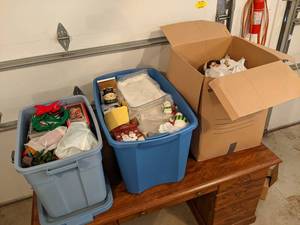 Huge Lot of Christmas Dcor - We unwrapped a few Items to show, but most is still wrapped up in the Boxes - TotesBoxes are Included - NO SHIPPING