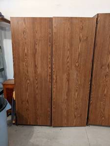 Large Wardrobe  Storage Closet - 69 x 47 x 20 - Needs to be tightened up, would make good storage if attached to the wall - Please bring help to remove - This is located in the Attached Garage - NO SHIPPING ON THIS AUCTION