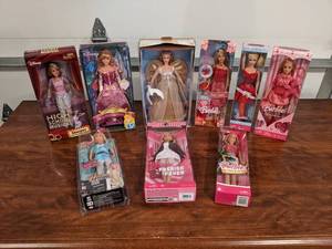 Large Lot of (9) New In Box Barbie & Disney Princess Dolls - NO SHIPPING