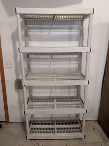Plastic Storage Shelf - Measures 36 Wide x 18 Deep x 72 Tall - NO SHIPPING