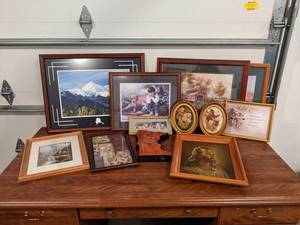 Large Lot of Framed Artwork and Wall Dcor - NO SHIPPING