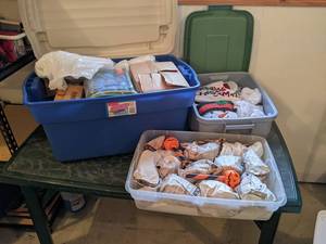 Large Lot of Fall and Christmas Dcor - Tubs are Included - NO SHIPPING