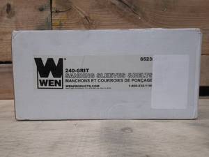 lot 31 image: WEN 6523SP240 240-Grit Combination Belt and Sleeve Sandpaper Set, 24 Pack