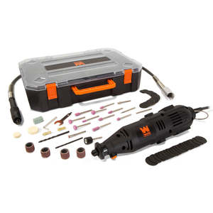 lot 15 image: WEN 23103 1-Amp Variable Speed Rotary Tool with 100 Accessories, Carrying Case and Flex Shaft