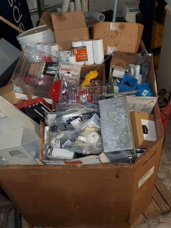 Large Gaylord Full of business electronics, Large Gaylord office