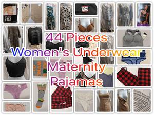 44 Piece Collection-Womens Underwear, Nursing Bras, Bras, Underpants, Pajamas NEW With Tags