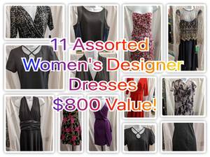 11 Assorted Womens Designer Dresses $800 Value