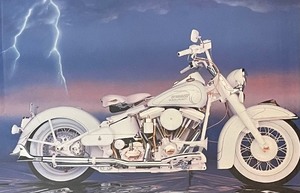 lot 145 image: Framed Motorcycle Poster