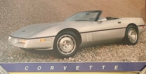 lot 136 image: Framed Corvette Poster