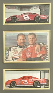 lot 112 image: Dale Earnhardt and Dale Earnhardt Jr. Shadow Box