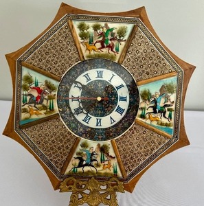 Persian Marquetry Decorative Wall Clock