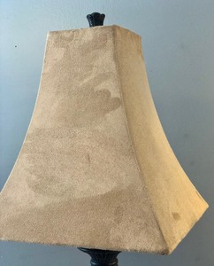 Lovely Table Lamp with a Suede Shade